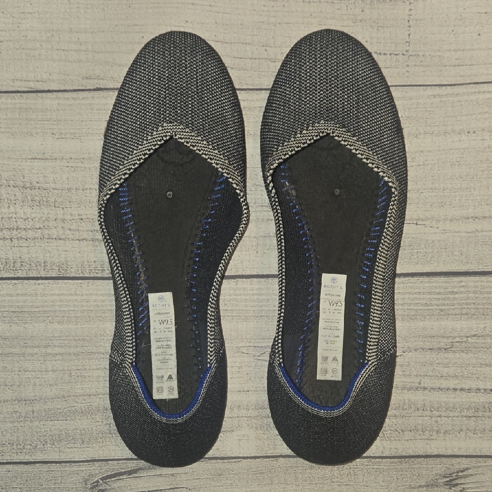 Rothy's Women's The Flat Blue/White/Gray Size 9.5